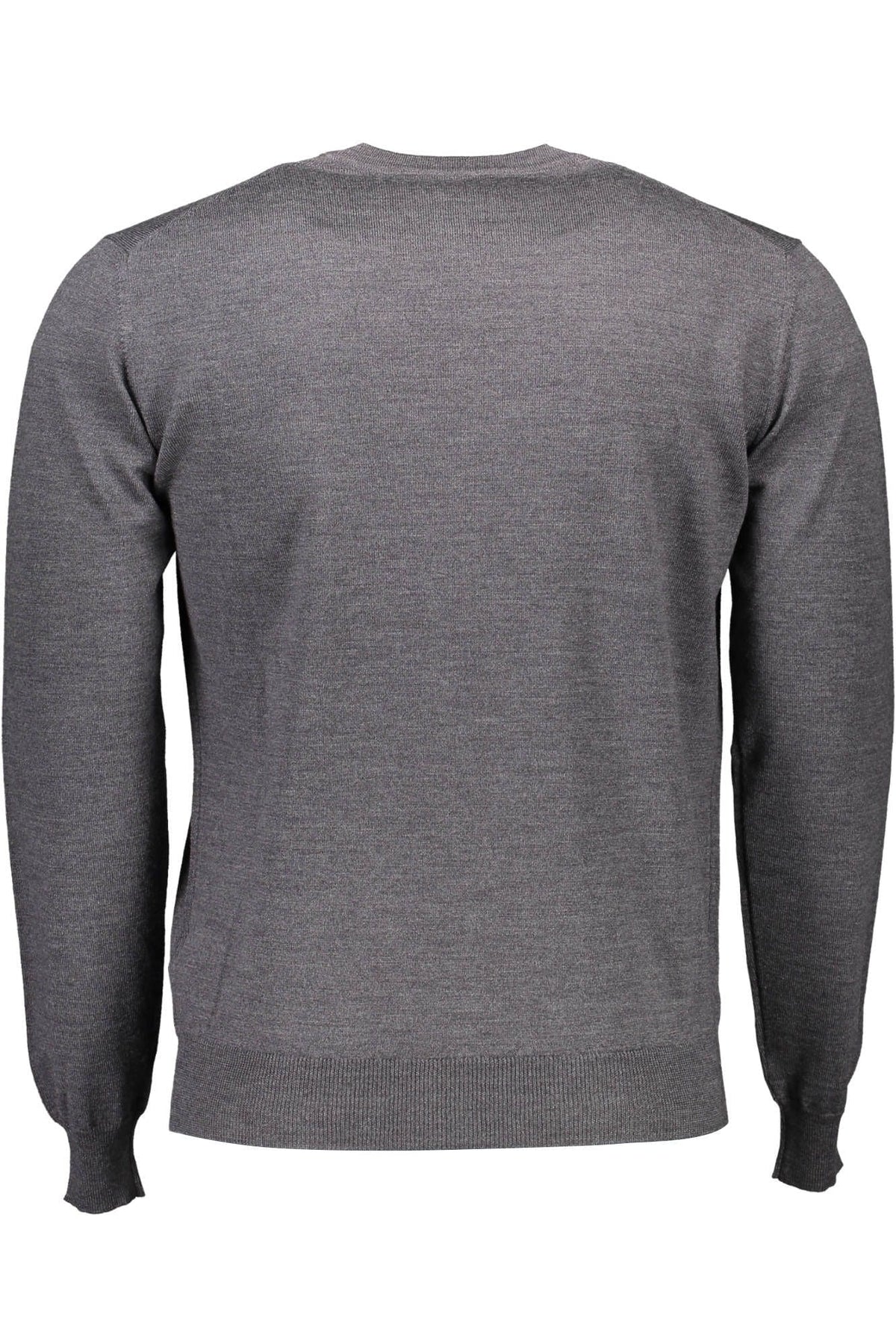 Harmont & Blaine Elegant Gray Wool Sweater with Classic Logo