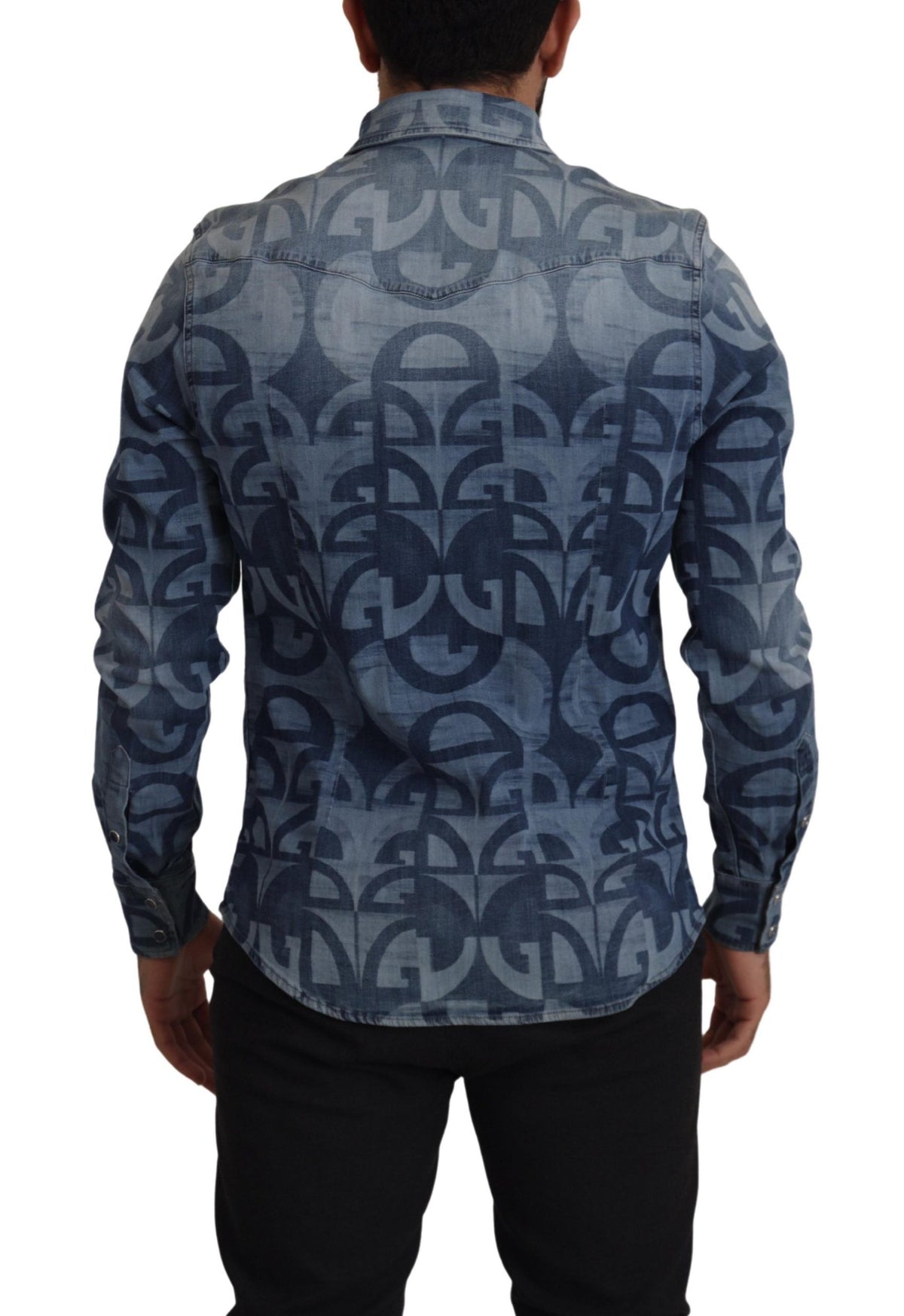 Chemise homme bleue décontractée coupe slim élégante Dolce &amp; Gabbana