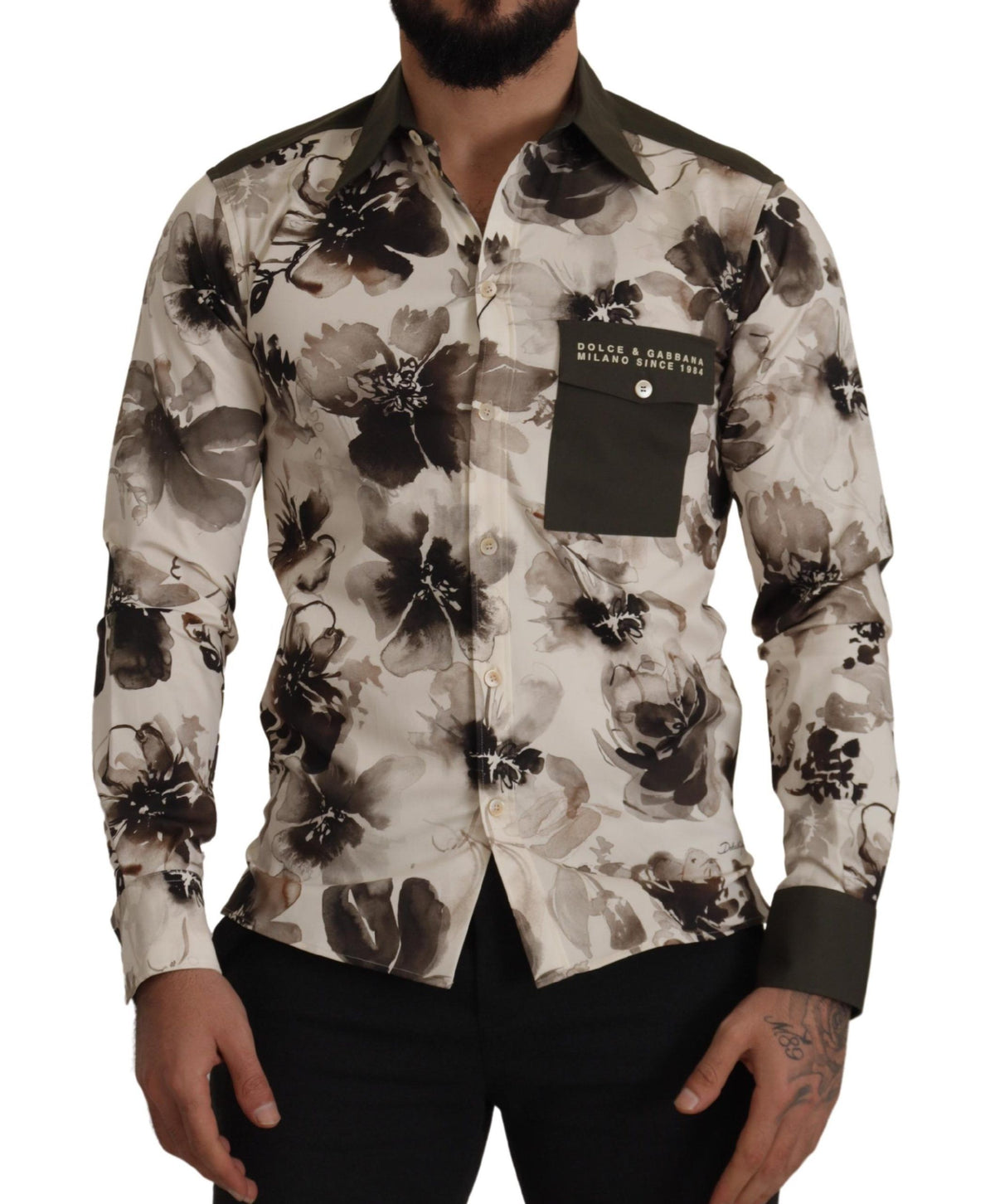 Camisa informal de algodón con estampado floral de Dolce &amp; Gabbana