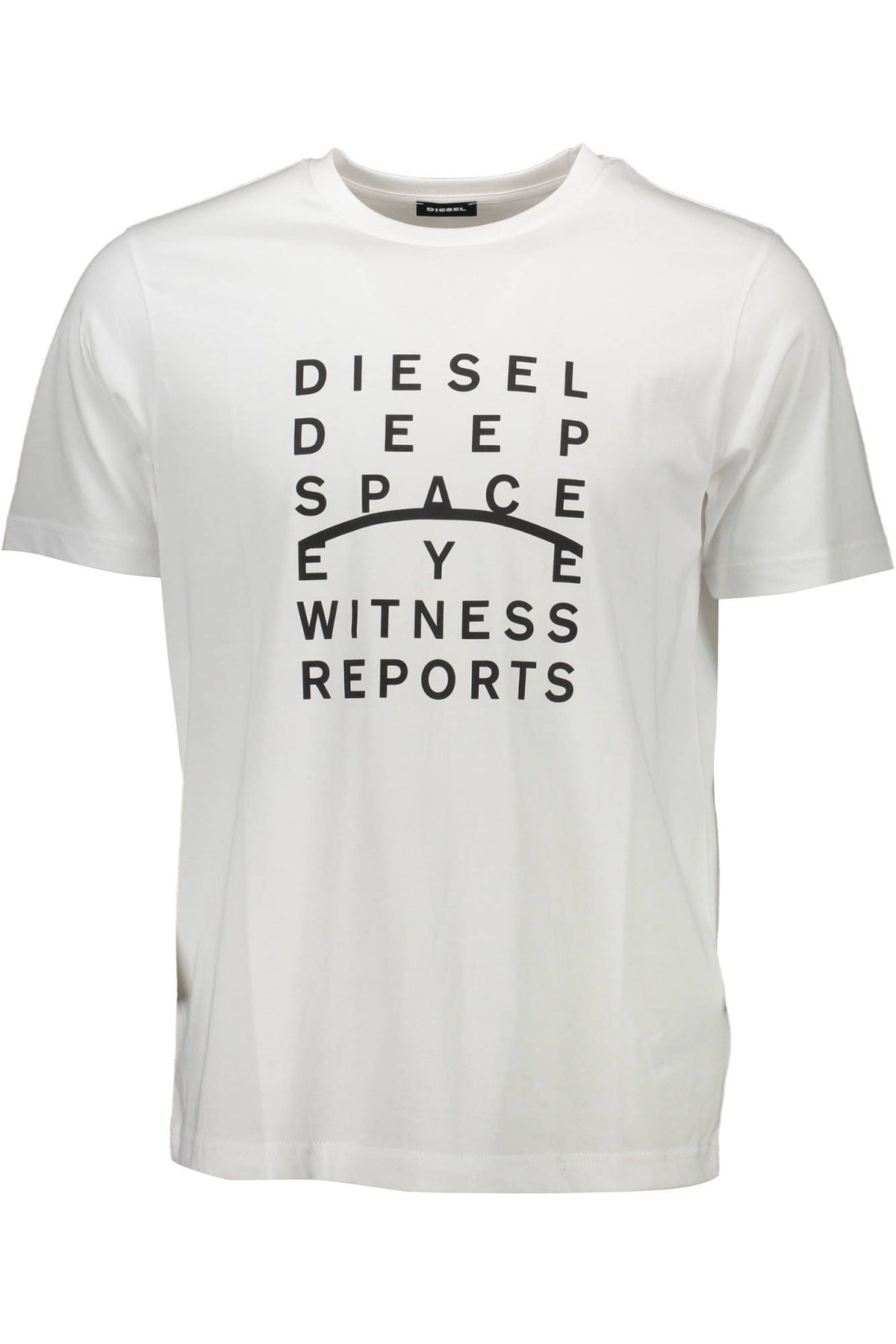 T-shirt ras du cou blanc avec logo Diesel