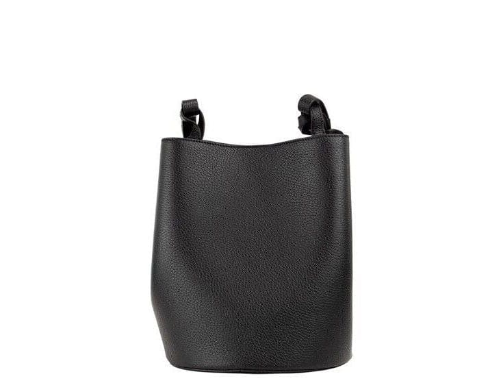 Bolso bandolera tipo cubo de piel granulada negra pequeña Lorne de Burberry