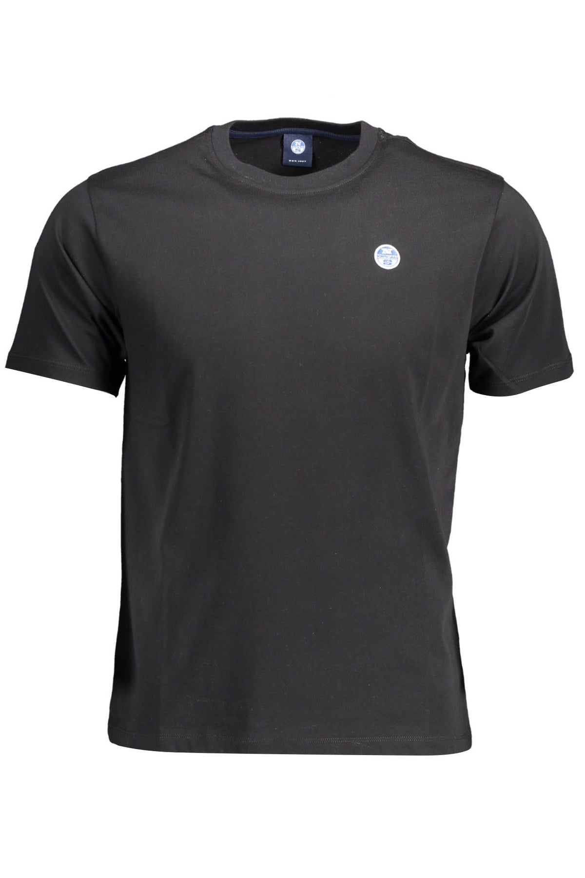 Camiseta elegante de cuello redondo negra con detalle de logotipo de North Sails