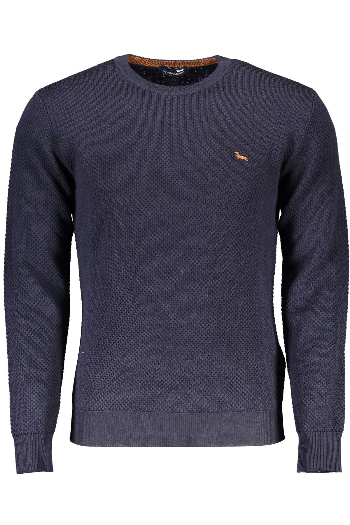 Harmont & Blaine Elegant Crew Neck Wool Sweater with Embroidery