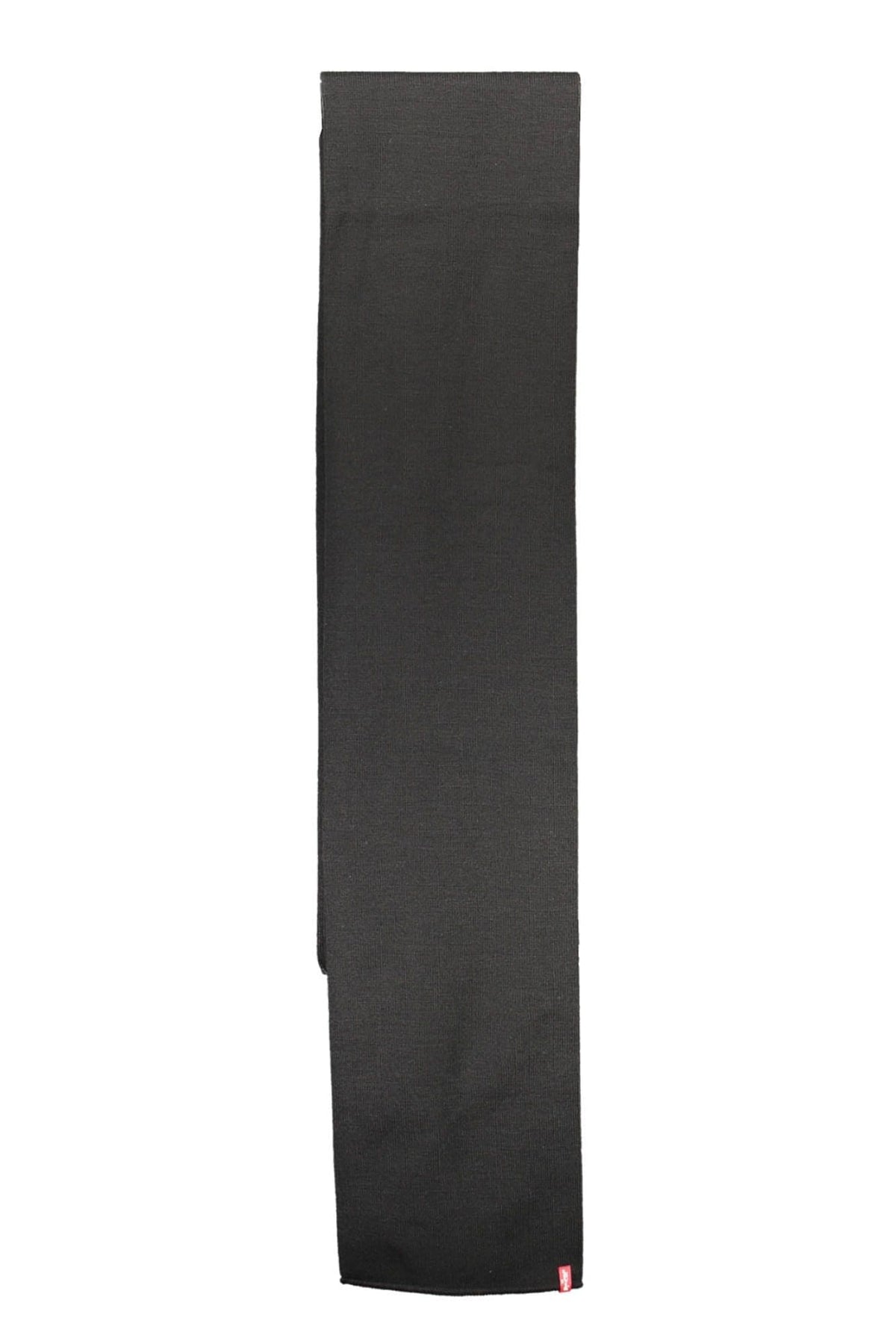 Levi's Chic Black Acrylic Logo Scarf for Men