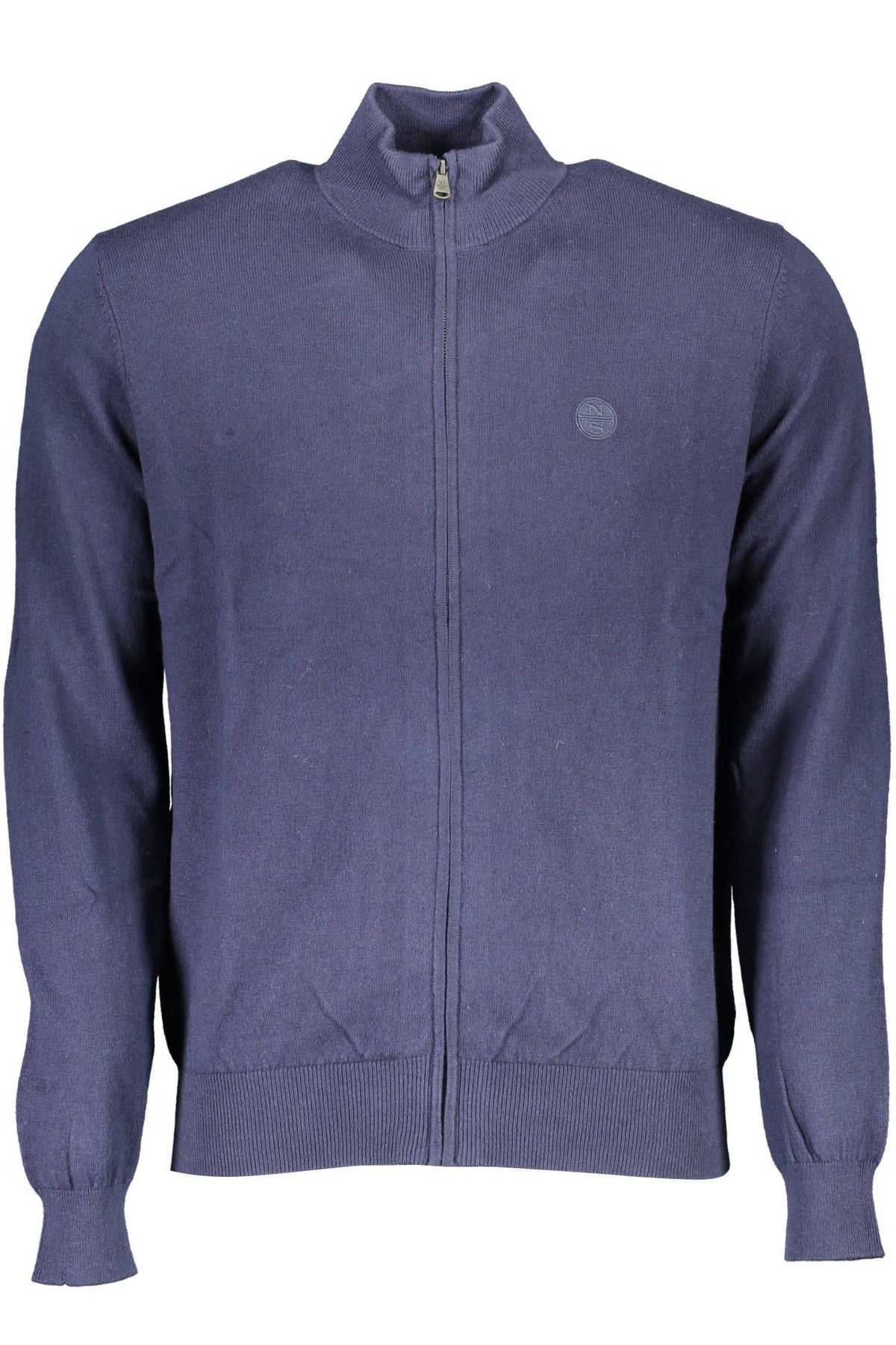 Cardigan zippé bleu North Sails avec logo brodé