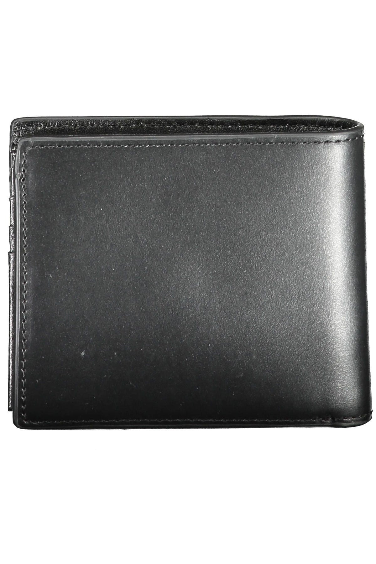 Tommy Hilfiger Sleek Black Leather Wallet with Contrasting Detail