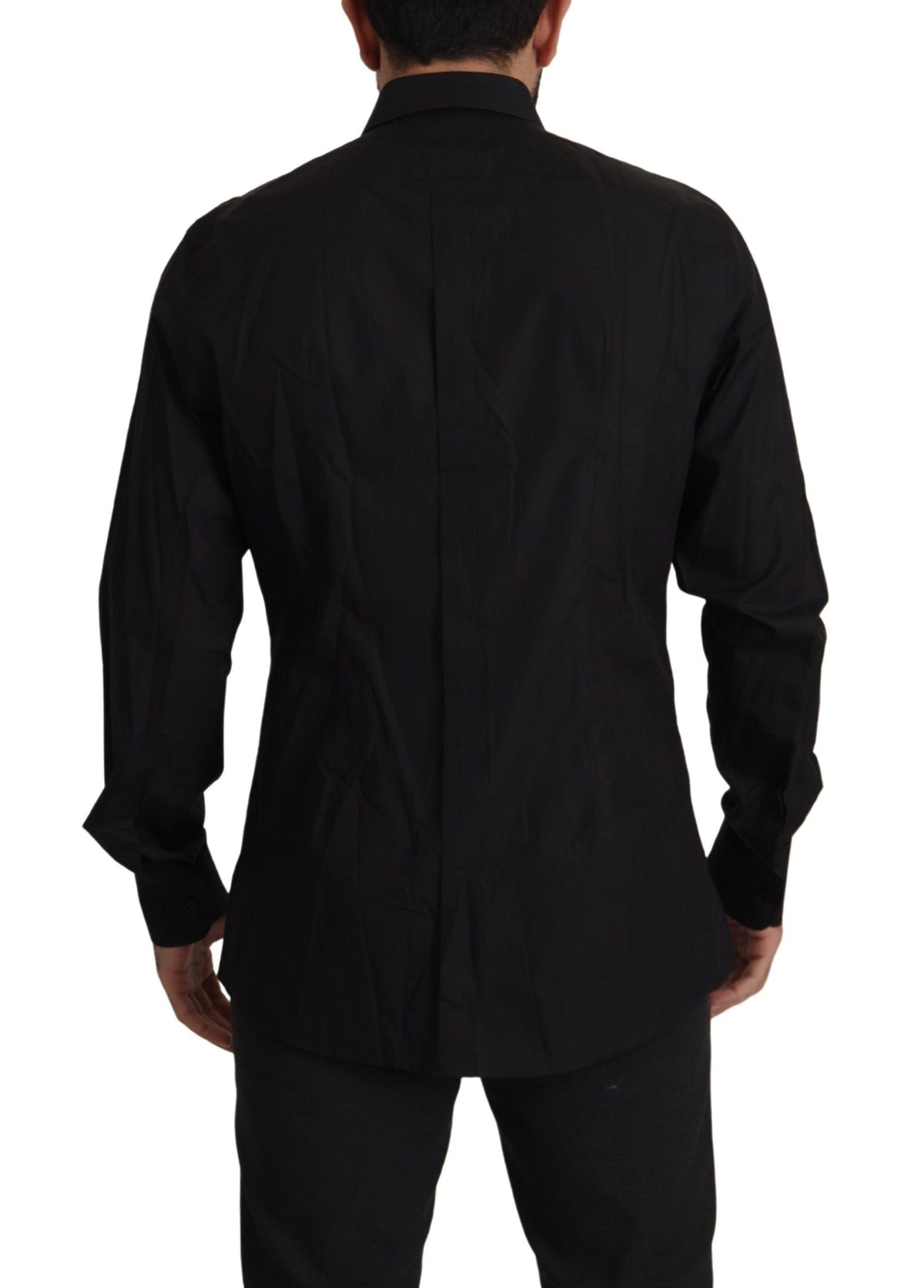 Camisa de vestir de esmoquin elegante negra de Dolce &amp; Gabbana - Corte entallado