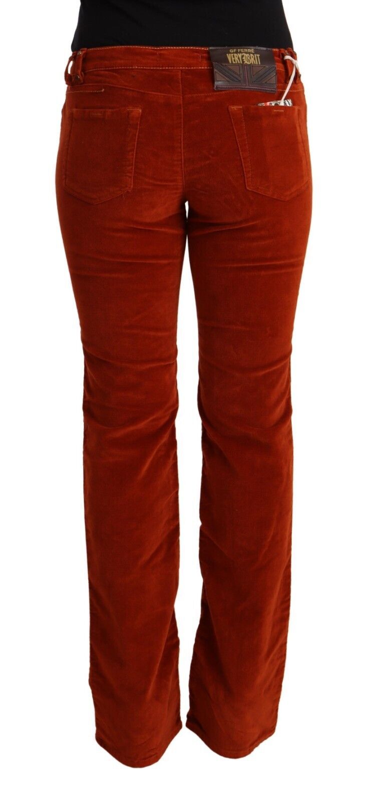 Jean taille basse coupe droite chic rouge GF Ferre