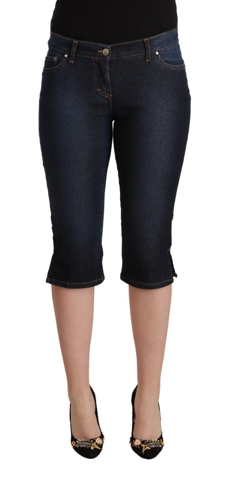 Pantalon Capri en denim taille basse chic de GF Ferre