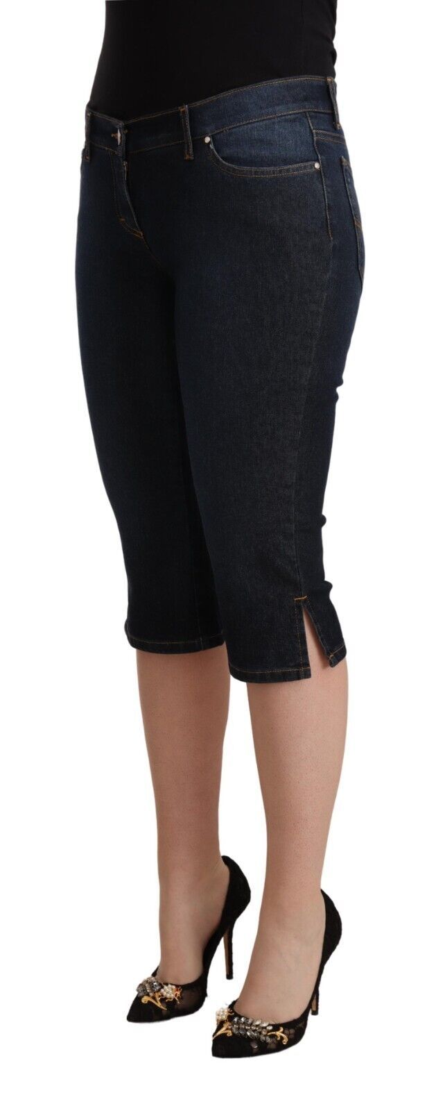 Pantalon Capri en denim taille basse chic de GF Ferre