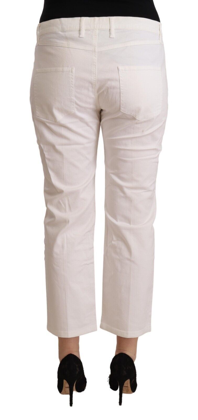 Jean skinny taille moyenne blanc chic court de L'Autre Chose