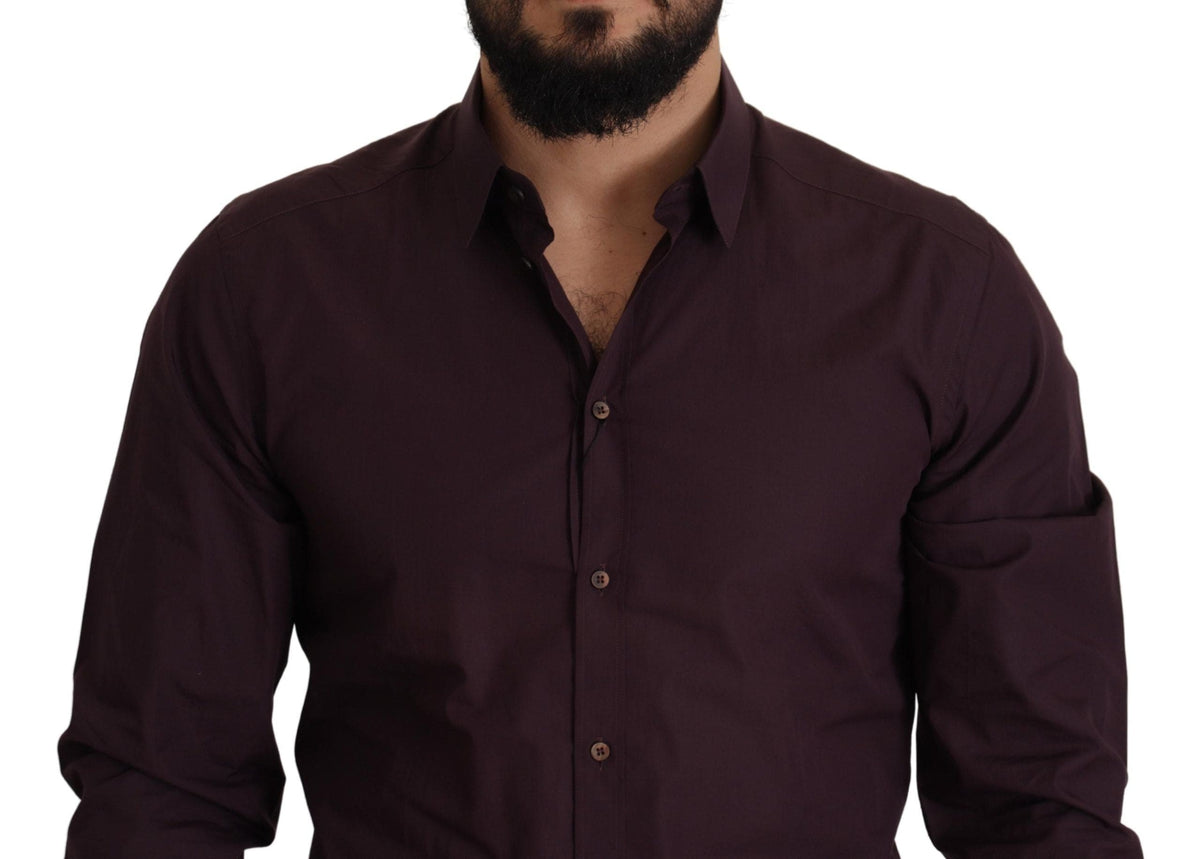 Camisa de vestir ajustada en color morado Regal de Dolce &amp; Gabbana