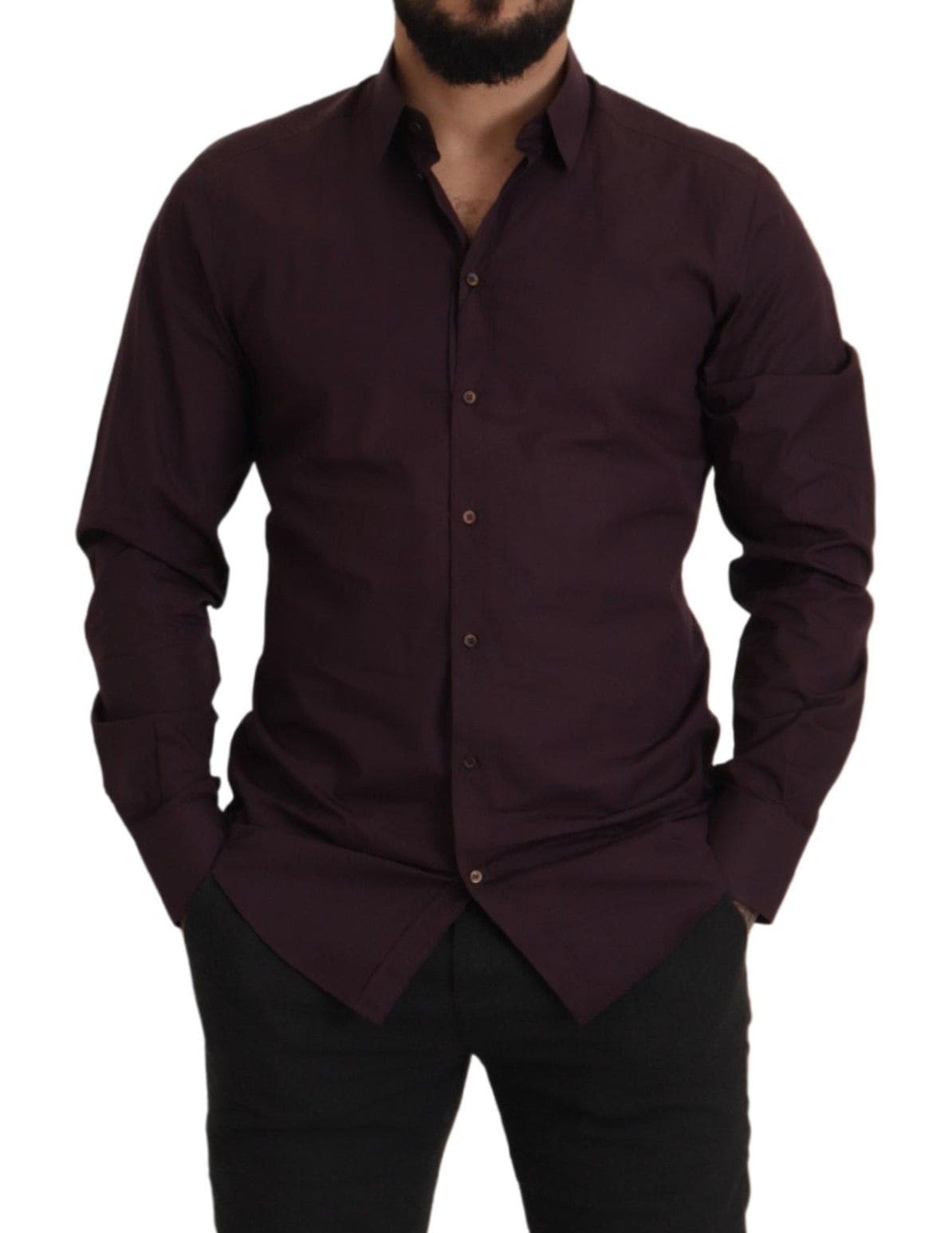 Camisa de vestir ajustada en color morado Regal de Dolce &amp; Gabbana