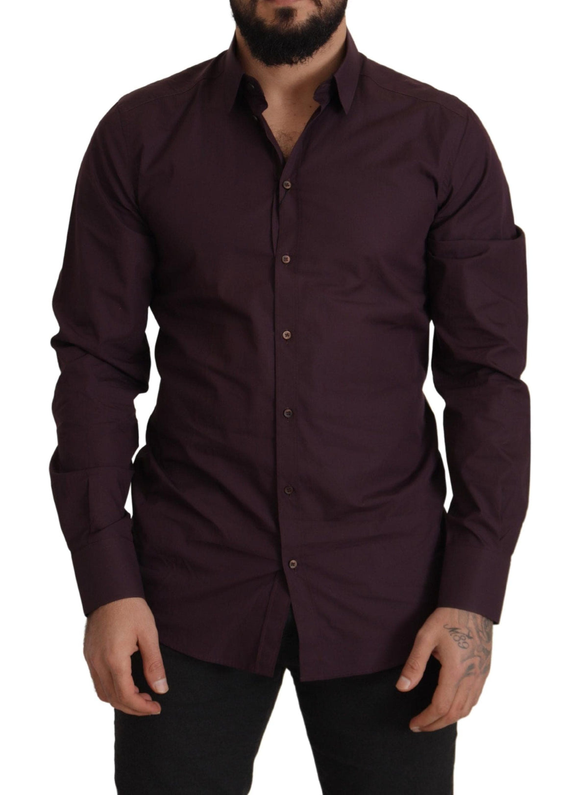 Camisa de vestir ajustada en color morado Regal de Dolce &amp; Gabbana