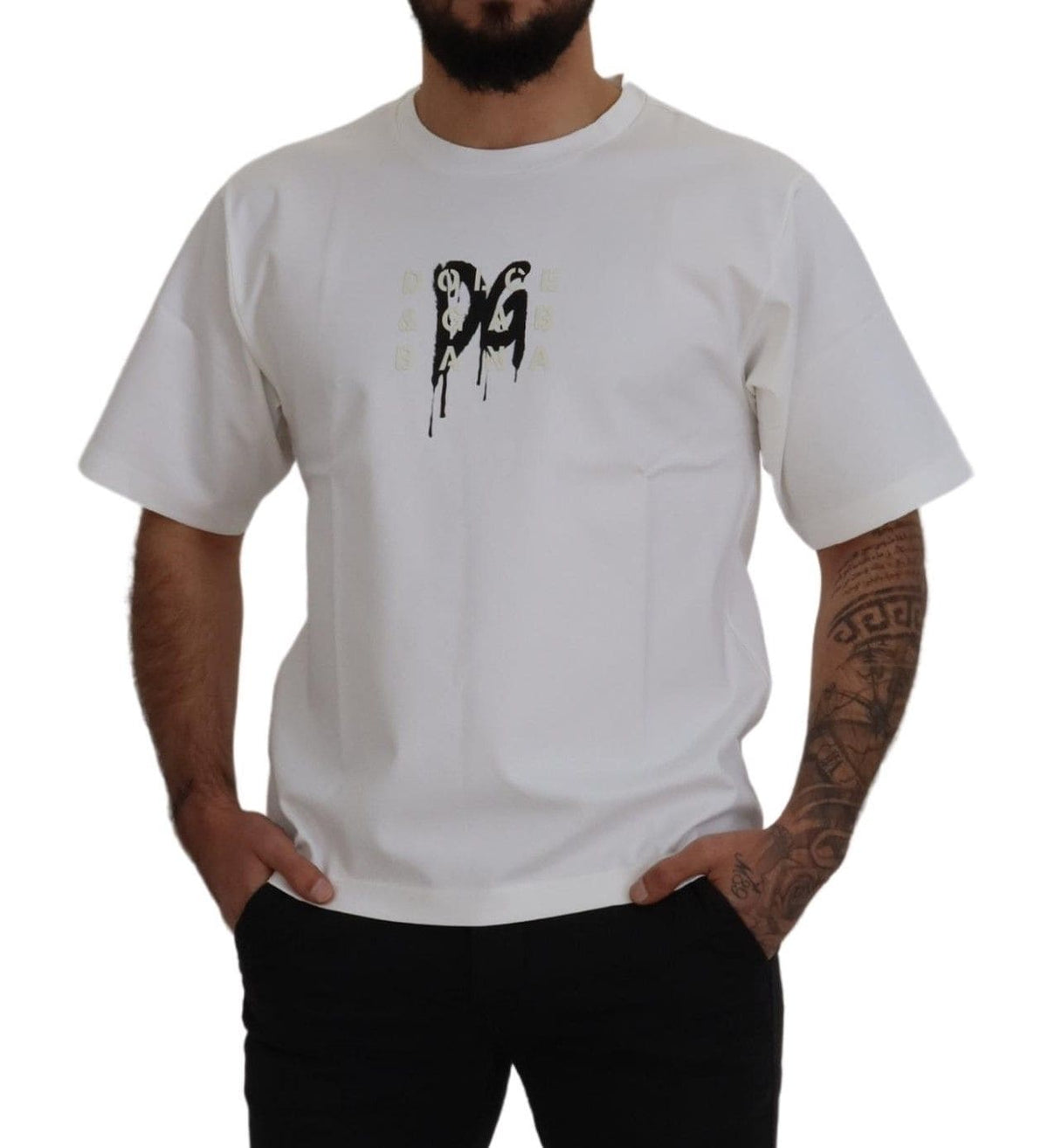 T-shirt ras du cou blanc intemporel Dolce &amp; Gabbana