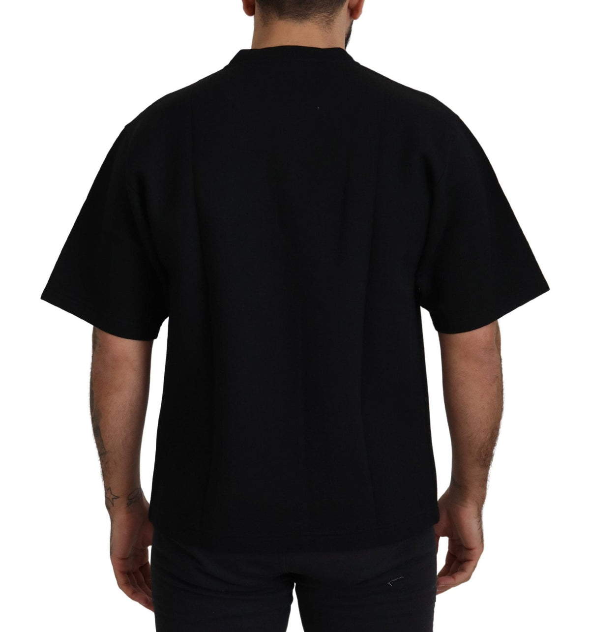 Dolce & Gabbana Elegant Black Cotton Blend Crewneck T-Shirt