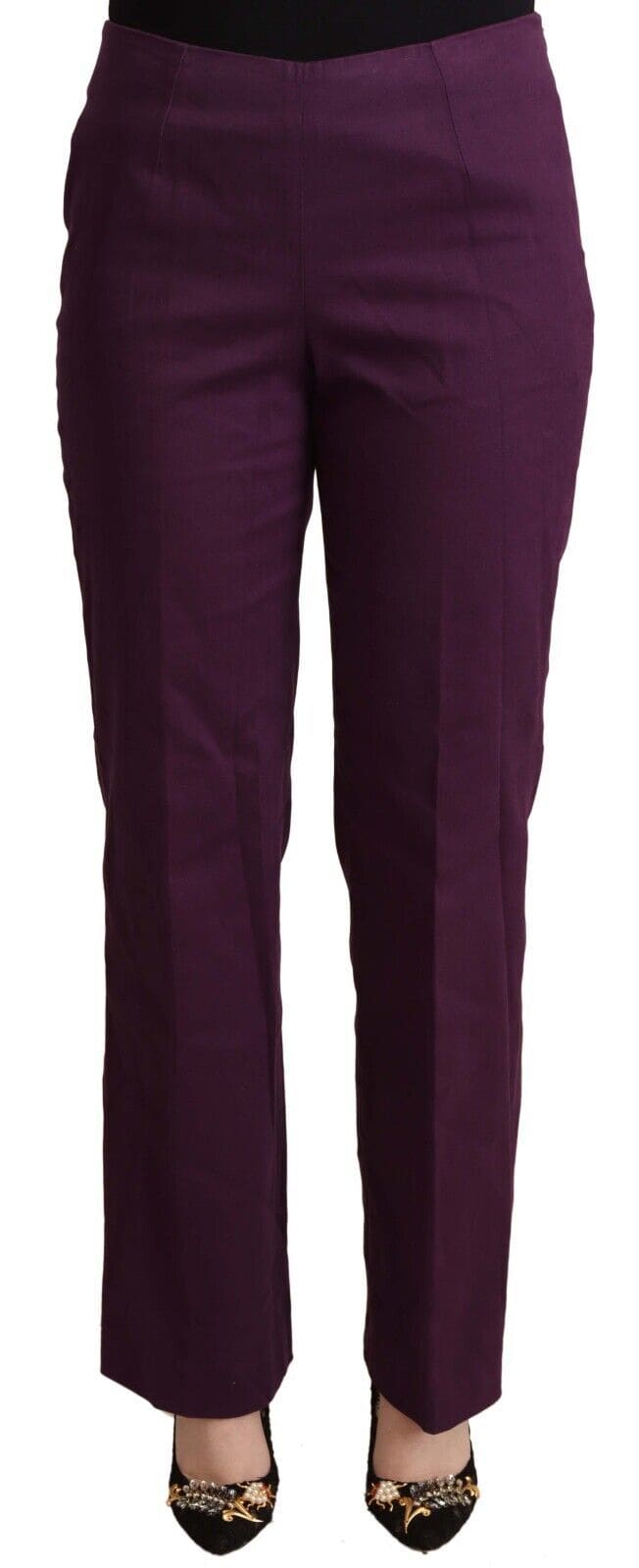 Pantalon fuselé taille haute violet élégant BENCIVENGA