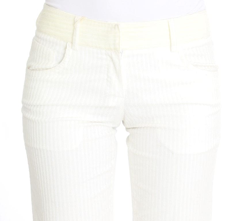 Pantalon droit à rayures blanches chic Ermanno Scervino