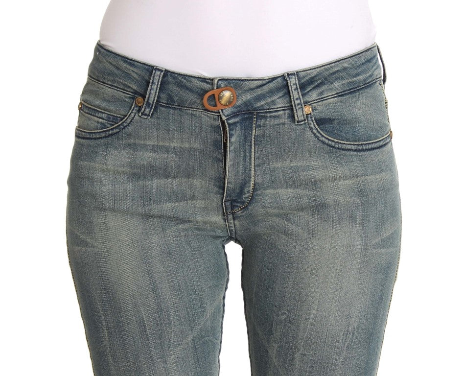 PLEIN SUD Chic Slim Skinny Denim bleu délavé