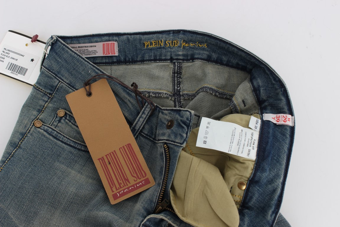 PLEIN SUD Chic Slim Skinny Denim bleu délavé