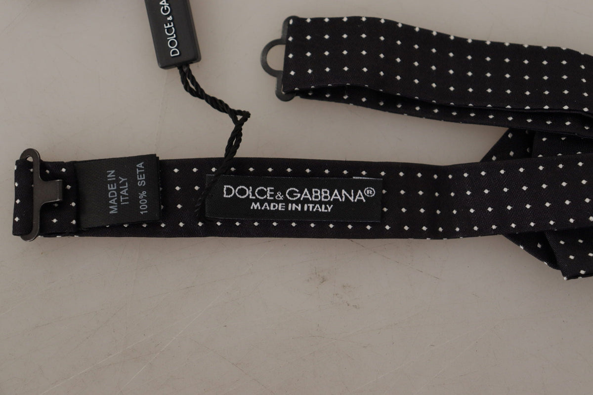 Nœud papillon exquis en soie à pois Dolce &amp; Gabbana