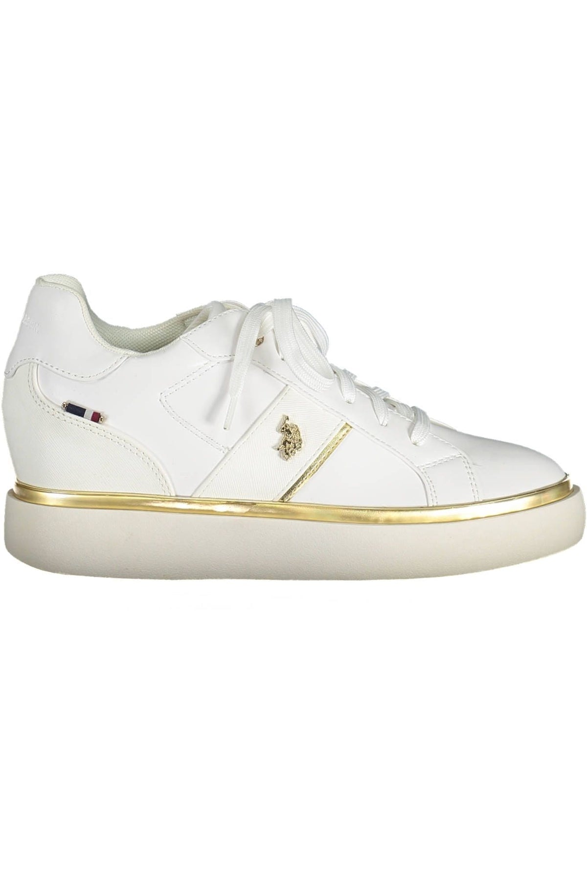 Baskets à lacets blanches chics avec logo US POLO ASSN.