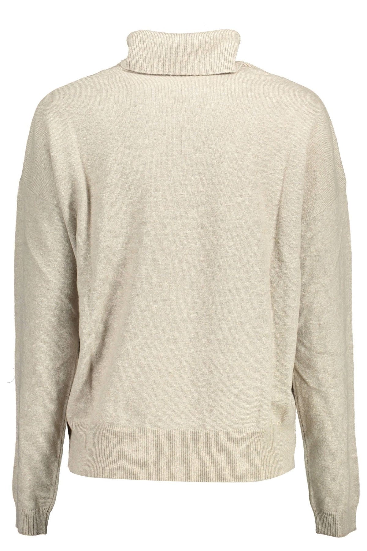 US POLO ASSN. Jersey de cuello alto beige elegante con bordados elegantes