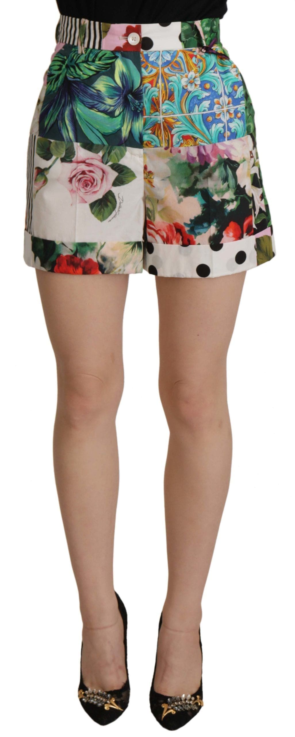 Short taille haute à imprimé fleuri Dolce &amp; Gabbana