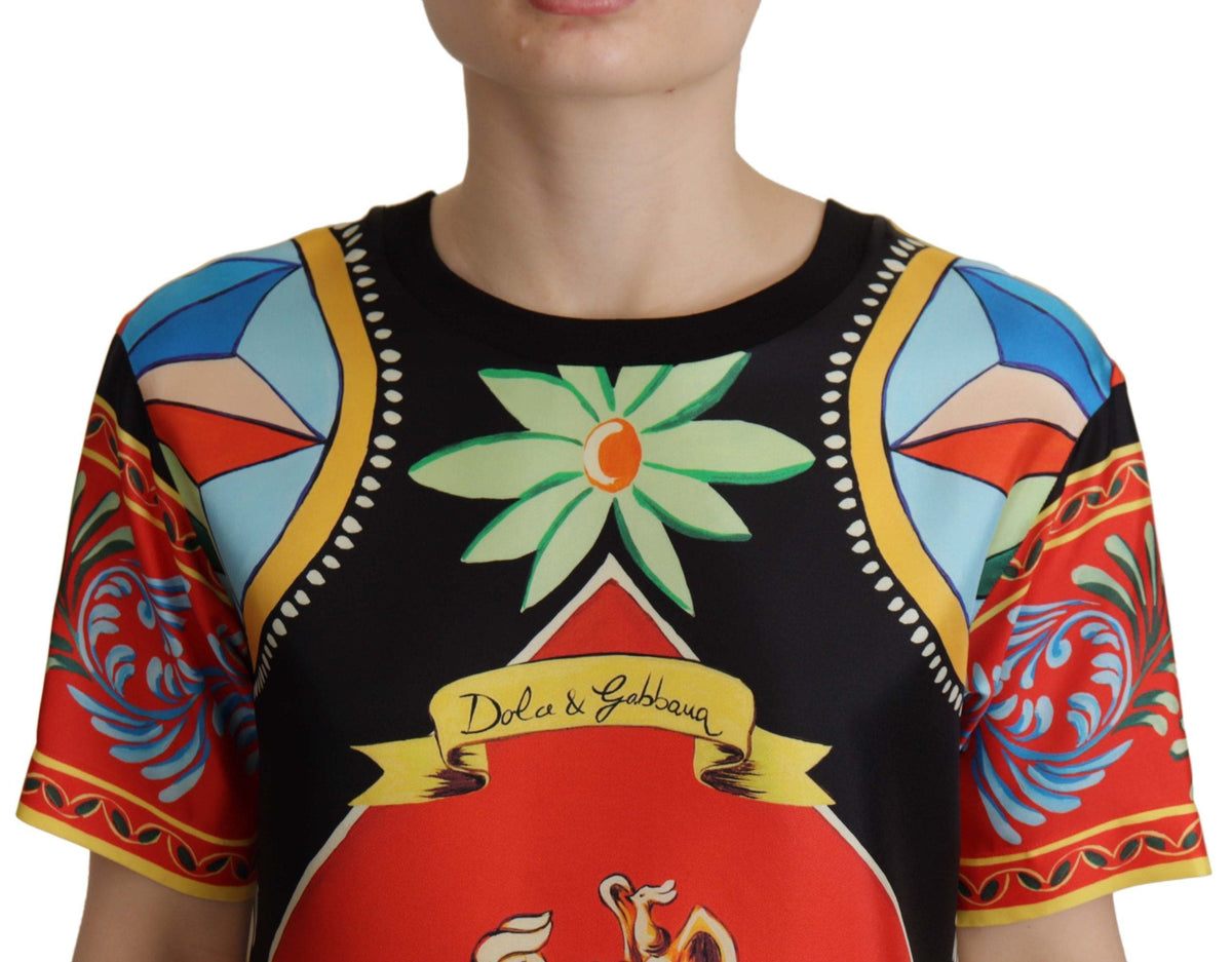 Haut en soie multicolore glamour Dolce &amp; Gabbana