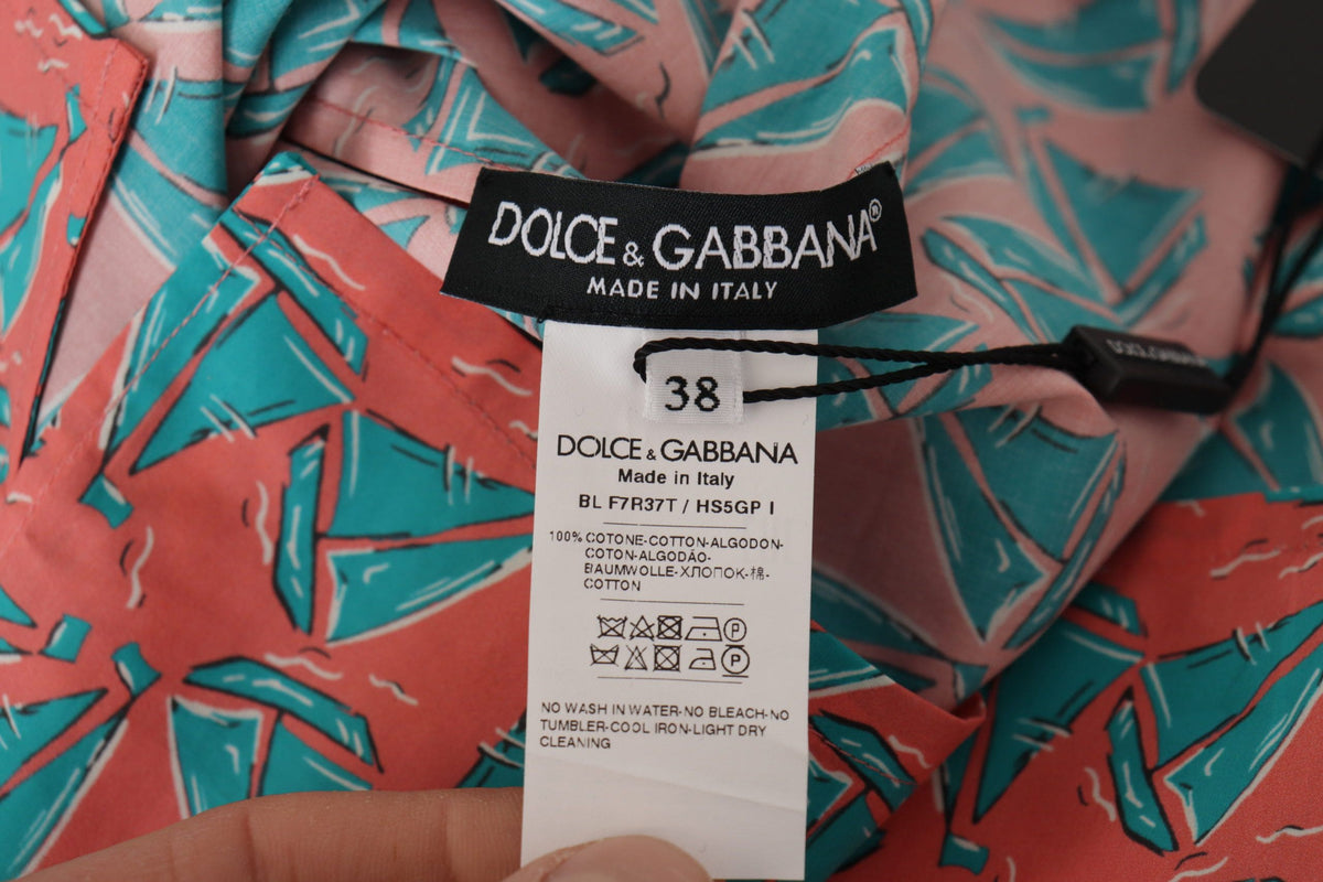 Haut en coton imprimé voilier rose chic Dolce &amp; Gabbana