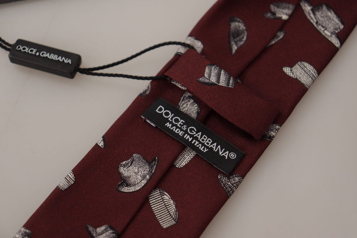 Cravate en soie bordeaux Elegance de Dolce &amp; Gabbana