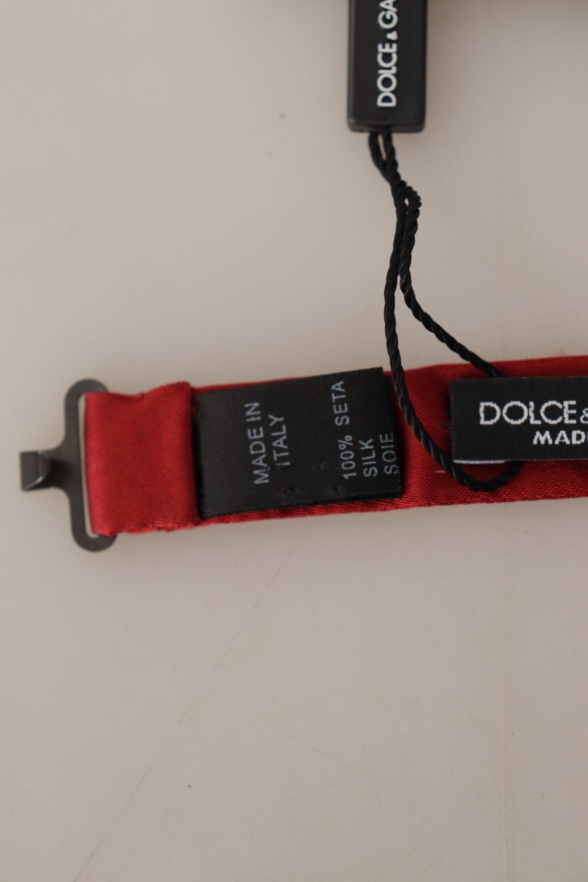 Noeud papillon élégant en soie rouge Dolce &amp; Gabbana