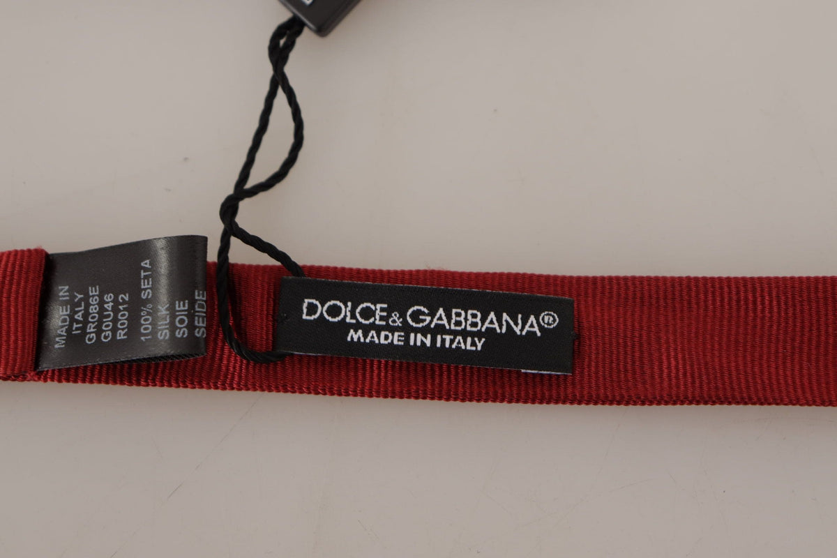 Noeud papillon élégant en soie rouge Dolce &amp; Gabbana