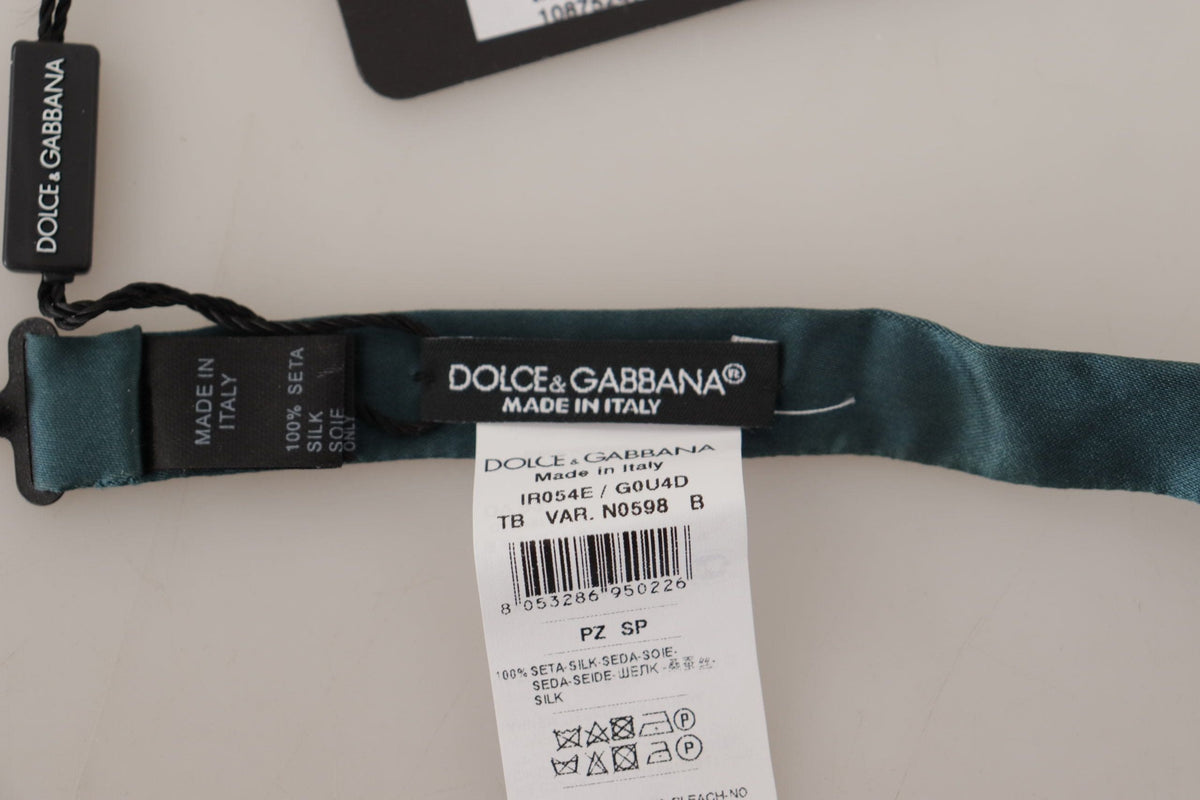 Noeud papillon élégant en soie verte Dolce &amp; Gabbana