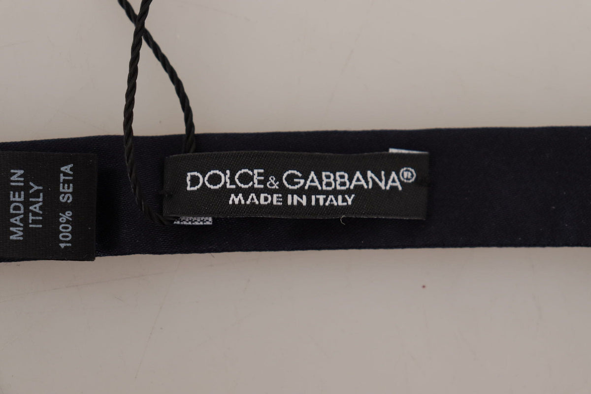 Pajarita elegante de seda azul de Dolce &amp; Gabbana