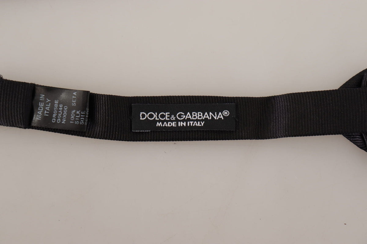 Noeud papillon élégant en soie noire Dolce &amp; Gabbana