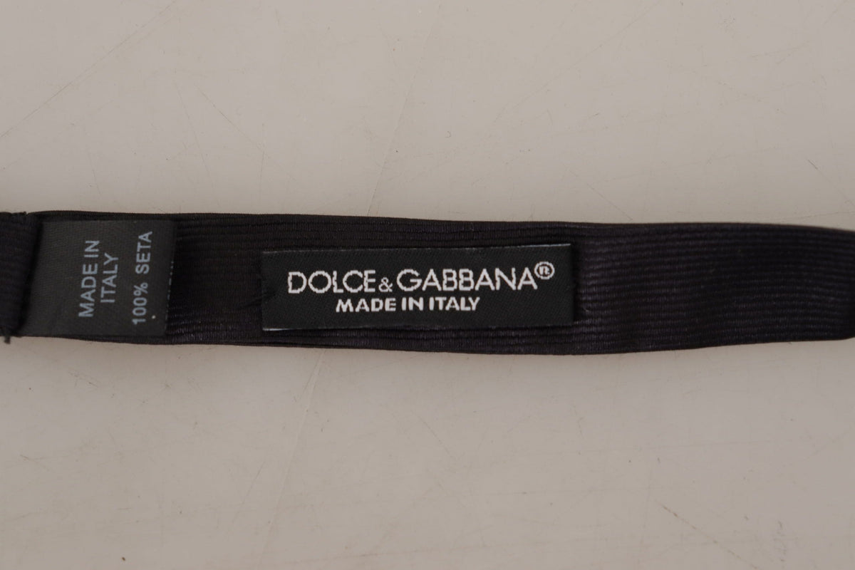 Nœud papillon élégant en soie noire Dolce &amp; Gabbana