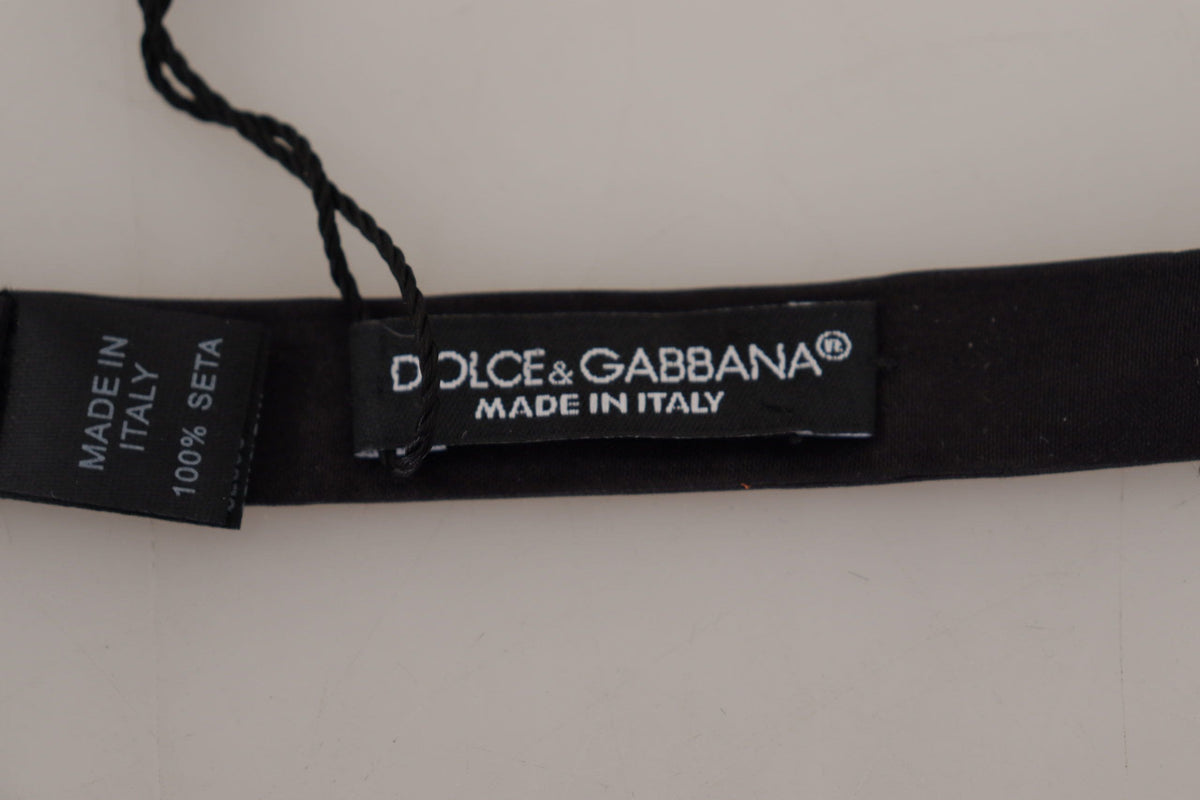 Dolce & Gabbana Elegant Black Silk Bow Tie