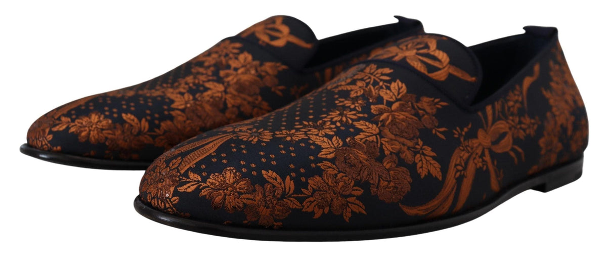 Mocassins à enfiler élégants à motif floral Dolce &amp; Gabbana