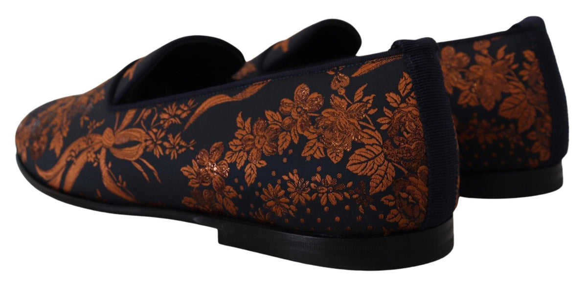 Mocassins à enfiler élégants à motif floral Dolce &amp; Gabbana