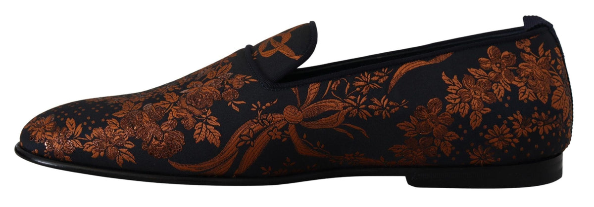 Mocassins à enfiler élégants à motif floral Dolce &amp; Gabbana