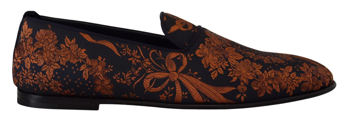 Mocassins à enfiler élégants à motif floral Dolce &amp; Gabbana