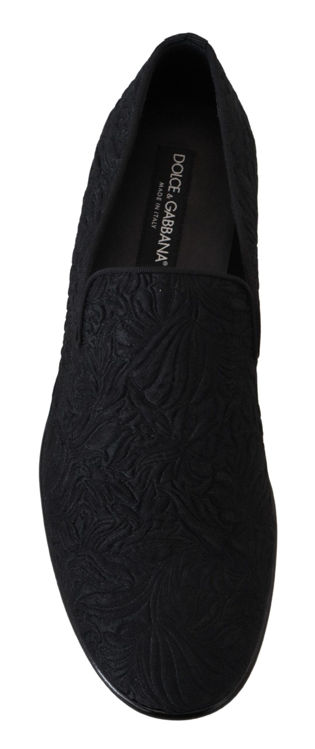 Mocassins noirs élégants en jacquard Dolce &amp; Gabbana