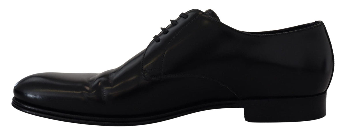 Chaussures Derby élégantes en cuir noir Dolce &amp; Gabbana