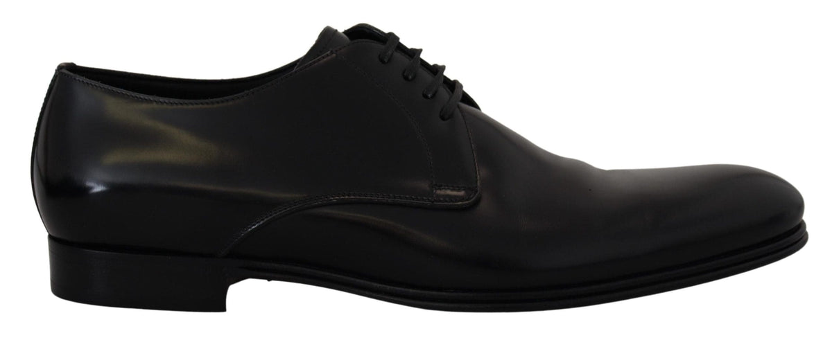 Chaussures Derby élégantes en cuir noir Dolce &amp; Gabbana