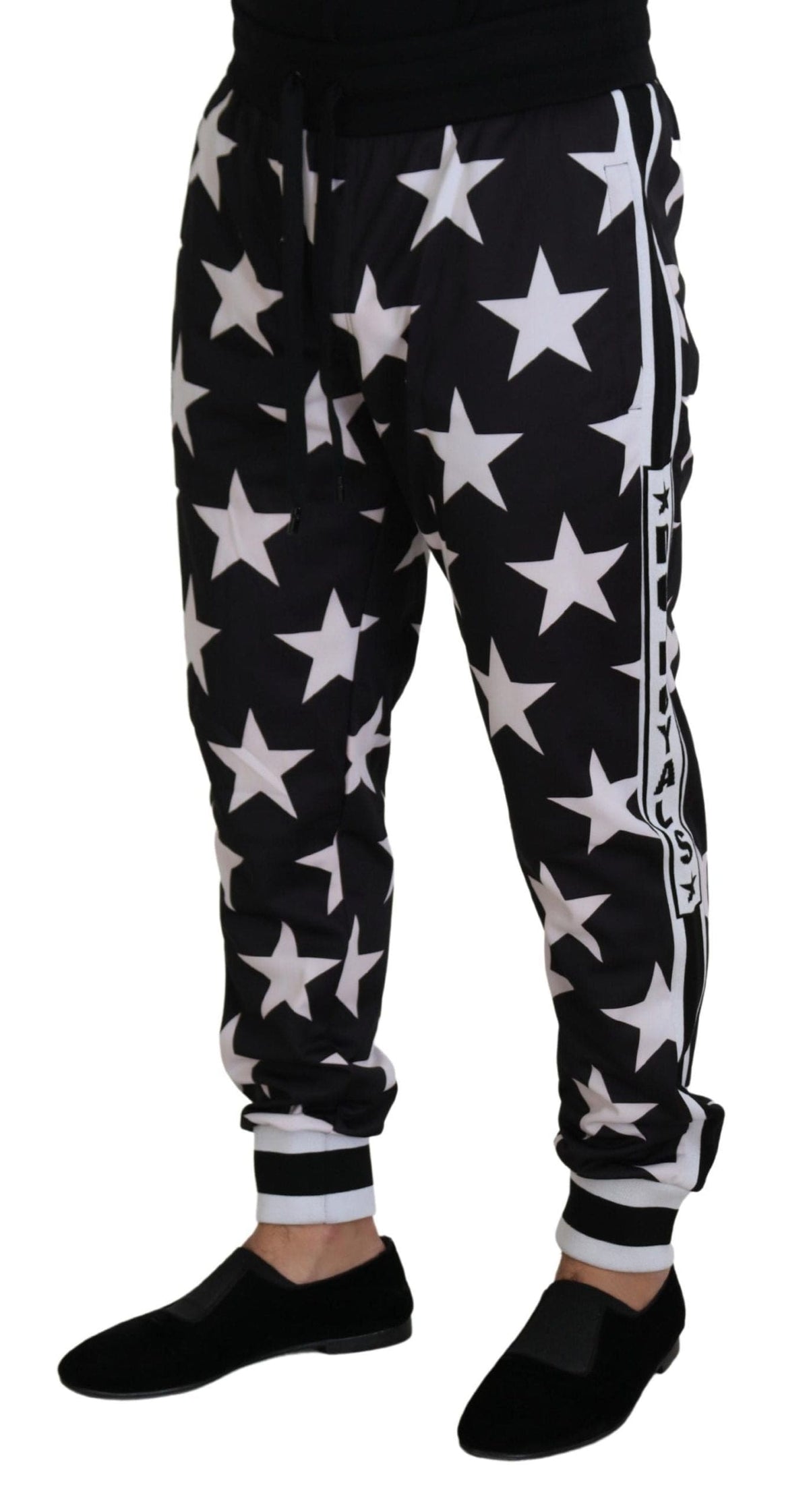 Pantalones deportivos casuales con estampado de estrellas y detalle de logotipo de Dolce &amp; Gabbana