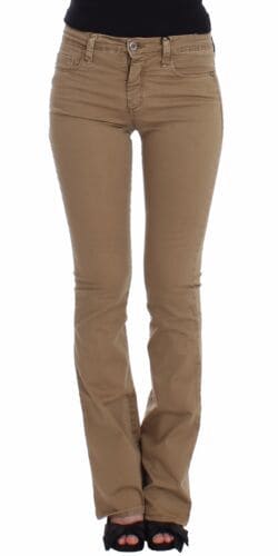 Costume National Chic Beige Coupe Droite Mode Jeans