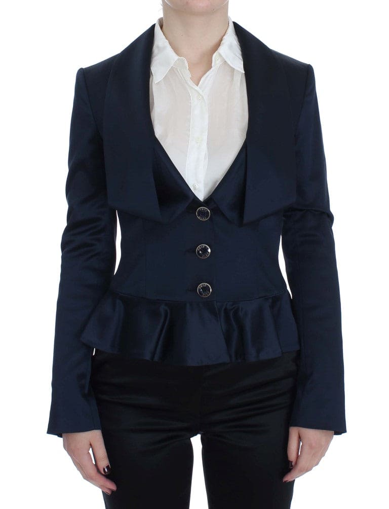 Veste blazer bleue élégante Exte avec une touche de créateur