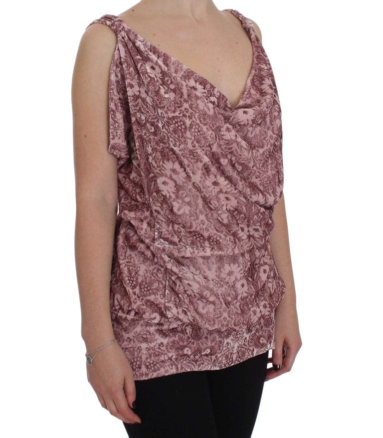 Blusa con estampado floral en mezcla de seda Exte