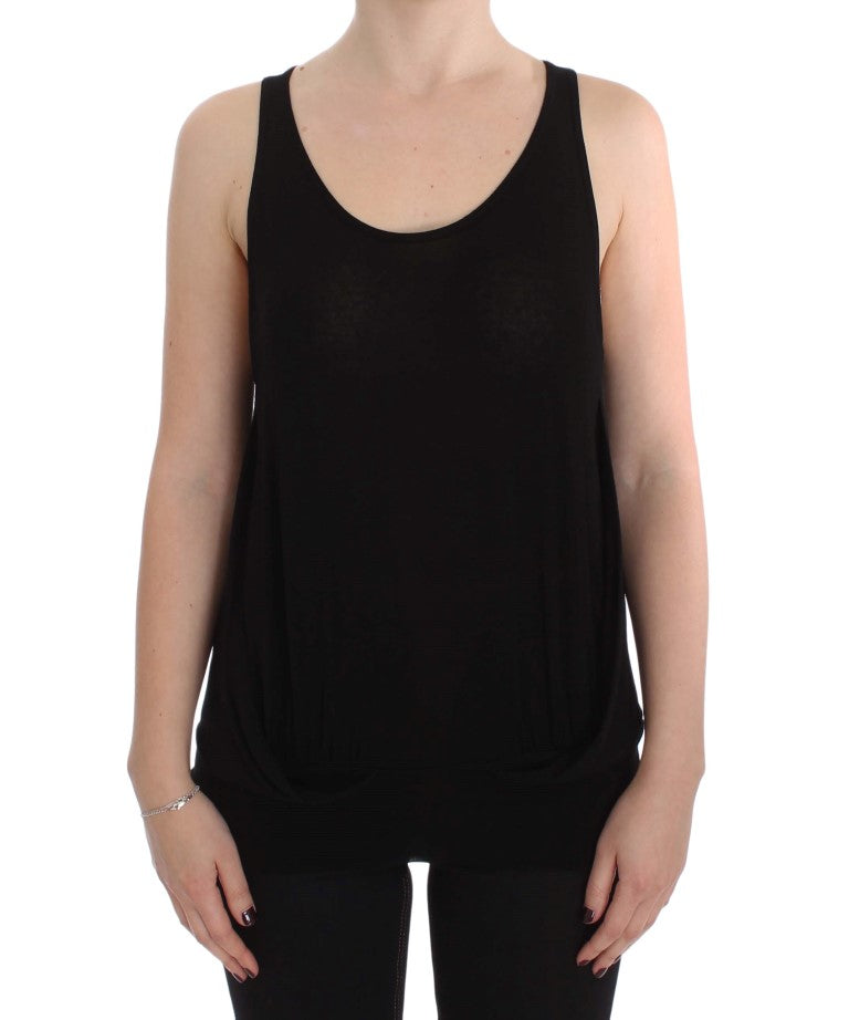 Blusa sin mangas elegante negra de PLEIN SUD